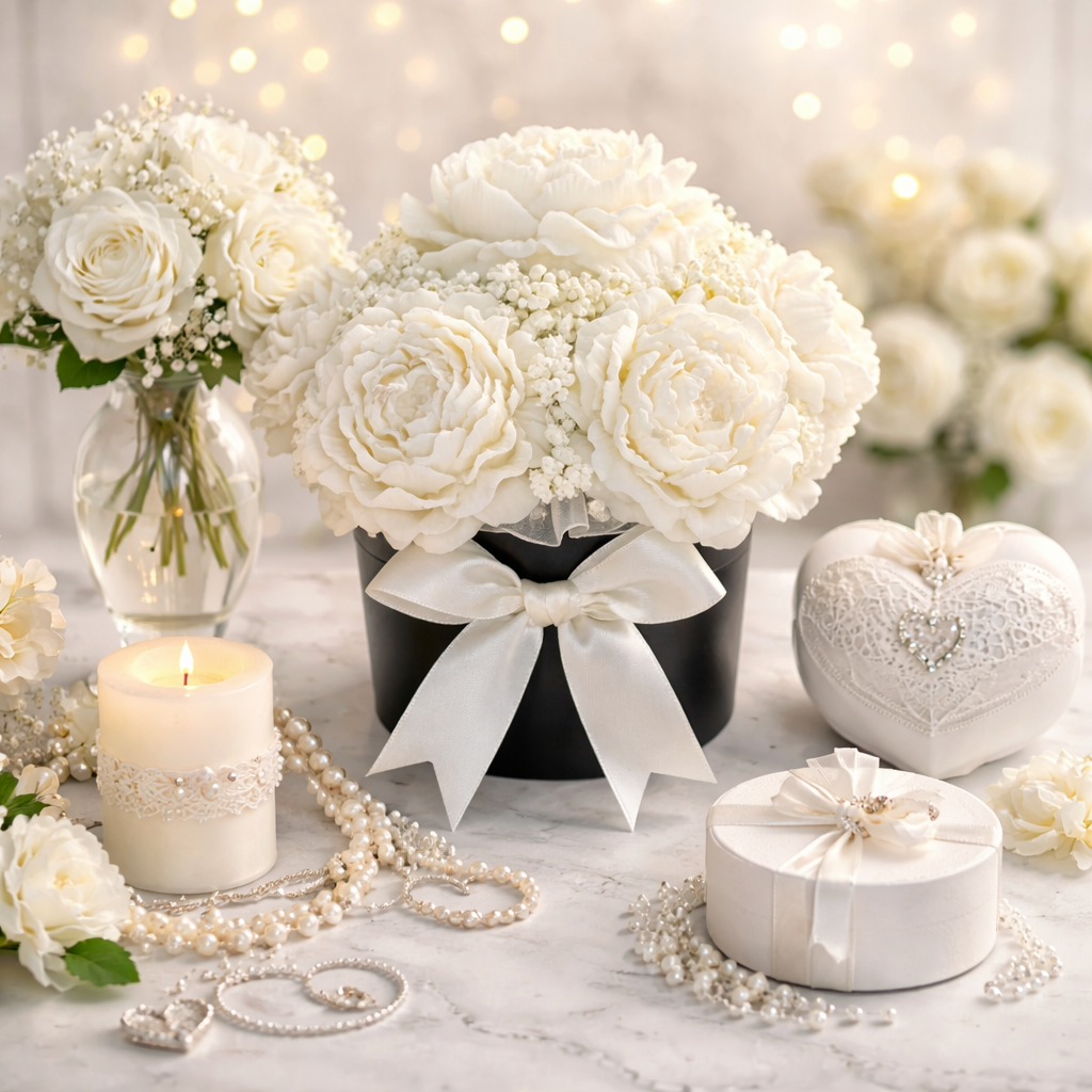 Kerzen Blumenstrauß