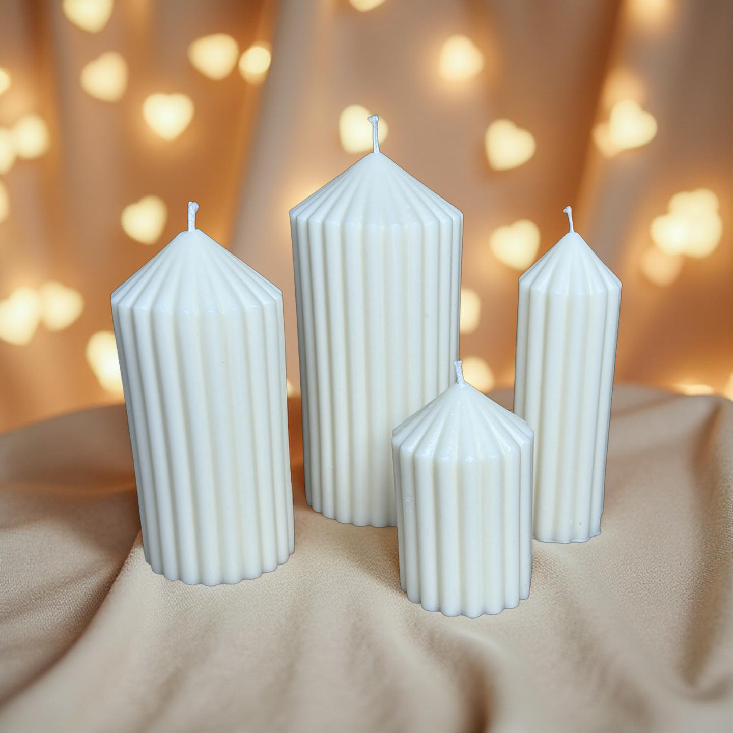 Moderne Stumpen-Kerzen