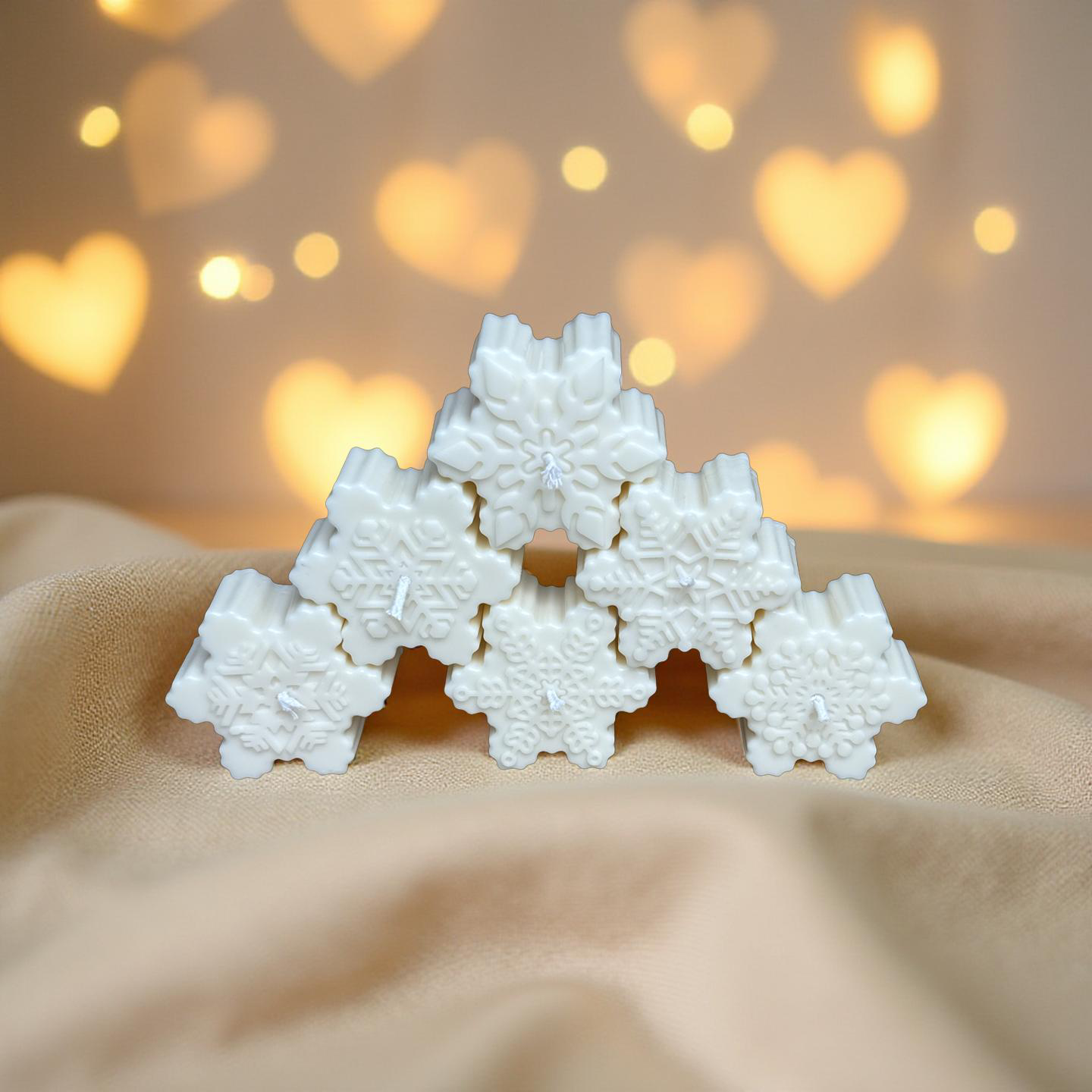 Schneeflocken-Kerzen